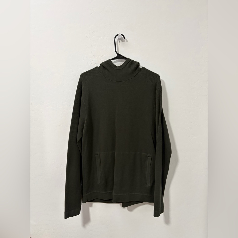 Lululemon Cascade Coast Hoodie Men's Medium Soft Performance Dark Olive - Picture 5 of 9